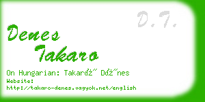 denes takaro business card